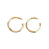 Titanium Steel Hollow Circle Geometric Inlaid With Gold Minimalist Earrings