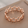 Titanium Steel Hollow Fivepointed Star Ring Geometric Style Electroplated