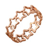 Titanium Steel Hollow Fivepointed Star Ring Geometric Style Electroplated