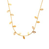 Titanium Steel Hollow Leaf Love Star Necklace For Women With Electroplating Design