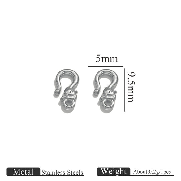 Titanium Steel Hook Buckles Jewelry Connecting Buckles For Bracelets Necklaces Handmade Diy Accessories With Totem Pattern Electroplated