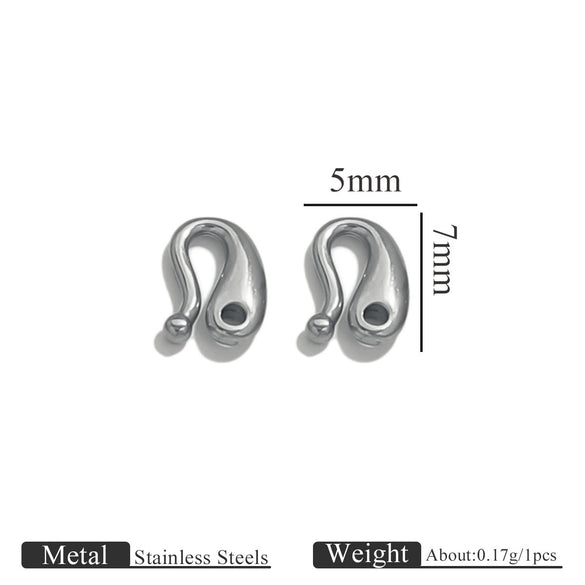 Titanium Steel Hook Buckles Jewelry Connecting Buckles For Bracelets Necklaces Handmade Diy Accessories With Totem Pattern Electroplated
