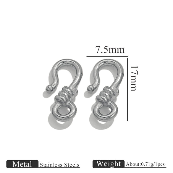 Titanium Steel Hook Buckles Jewelry Connecting Buckles For Bracelets Necklaces Handmade Diy Accessories With Totem Pattern Electroplated