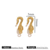 Titanium Steel Hook Buckles Jewelry Connecting Buckles For Bracelets Necklaces Handmade Diy Accessories With Totem Pattern Electroplated