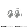Titanium Steel Hook Buckles Jewelry Connecting Buckles For Bracelets Necklaces Handmade Diy Accessories With Totem Pattern Electroplated