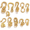 Titanium Steel Hook Buckles Jewelry Connecting Buckles For Bracelets Necklaces Handmade Diy Accessories With Totem Pattern Electroplated