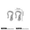 Titanium Steel Hook Buckles Jewelry Connecting Buckles For Bracelets Necklaces Handmade Diy Accessories With Totem Pattern Electroplated