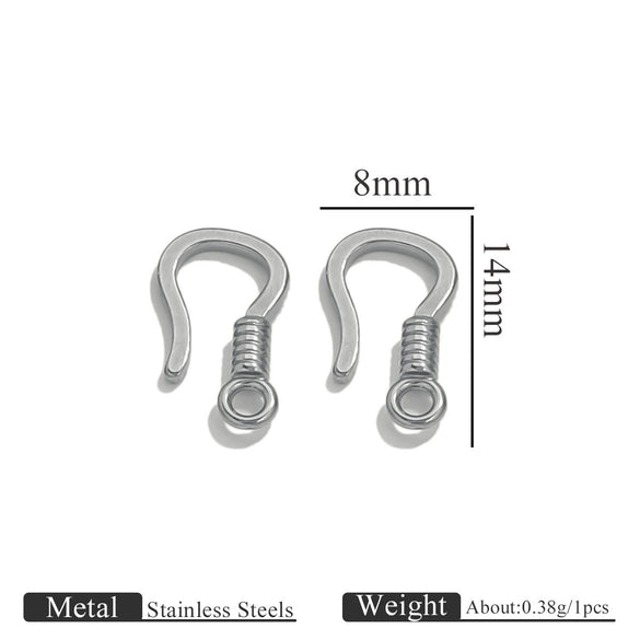 Titanium Steel Hook Buckles Jewelry Connecting Buckles For Bracelets Necklaces Handmade Diy Accessories With Totem Pattern Electroplated