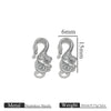 Titanium Steel Hook Buckles Jewelry Connecting Buckles For Bracelets Necklaces Handmade Diy Accessories With Totem Pattern Electroplated