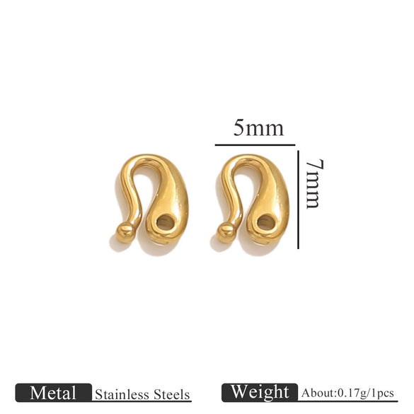 Titanium Steel Hook Buckles Jewelry Connecting Buckles For Bracelets Necklaces Handmade Diy Accessories With Totem Pattern Electroplated