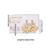 Titanium Steel Imitation Pearl Heart Shape Sunflower Electroplated Women's Earrings