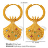 316L Stainless Steel Inlaid Scallop Marine Life Pendant Necklace Earrings Set For Women With Electroplating Design