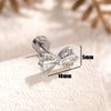Titanium Steel Inlaid Zircon Bow Style Women's Earrings