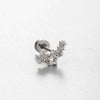Titanium Steel Inlaid Zircon Ear Nail For Women Cute High Sense