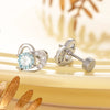 Titanium Steel Inlaid Zircon Heart Shape Women's Earrings