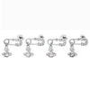 Titanium Steel Inlaid Zircon Saturn Pendant Women's Ear Bone Nail Earrings High Sense Style