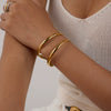 Titanium Steel Ins Style Electroplated Open Bracelet