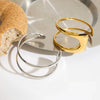 Titanium Steel Ins Style Electroplated Open Bracelet