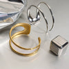 Titanium Steel Ins Style Electroplated Open Bracelet