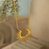 316L Stainless Steel Ins Style Sun Awn Star Clavicle Chain Electroplated Women's Necklace