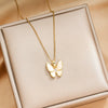 Titanium Steel Insect Pattern Women's Fashion Elegant Clavicle Necklace With Copper Pendant And Electroplating Treatment