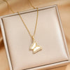 Titanium Steel Insect Pattern Women's Fashion Elegant Clavicle Necklace With Copper Pendant And Electroplating Treatment