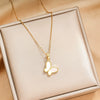 Titanium Steel Insect Pattern Women's Fashion Elegant Clavicle Necklace With Copper Pendant And Electroplating Treatment