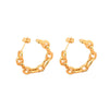 Titanium Steel Interlocking Cshaped Electroplated Geometric Women's Earrings