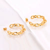 Titanium Steel Interlocking Cshaped Electroplated Geometric Women's Earrings