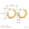 Titanium Steel Interlocking Cshaped Electroplated Geometric Women's Earrings