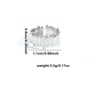 Titanium Steel Irregular Geometric Hollow Multilayer Electroplated Unisex Ring