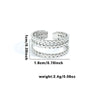 Titanium Steel Irregular Geometric Hollow Multilayer Electroplated Unisex Ring