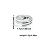 Titanium Steel Irregular Geometric Hollow Multilayer Electroplated Unisex Ring
