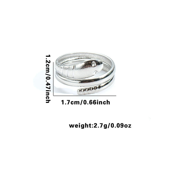 Titanium Steel Irregular Geometric Hollow Multilayer Electroplated Unisex Ring