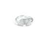 Titanium Steel Irregular Geometric Hollow Multilayer Electroplated Unisex Ring