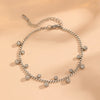 Titanium Steel Irregular Zircon Anklet For Women Electroplating Cartoon And Plants Flowers Style