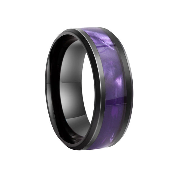 Titanium Steel Jewelry Bracelet And Men's Ring With Imitation Natural Stone Opal