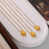 316L Stainless Steel Jewelry Concave Irregular Round Pendant Necklace With Geometric Style And Electroplating Design