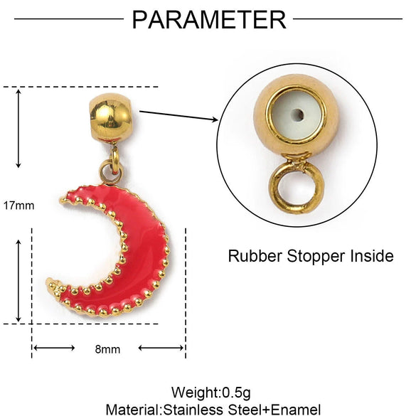 Titanium Steel Jewelry Dripping Oil Love Flower Pendant With Cherry Pattern