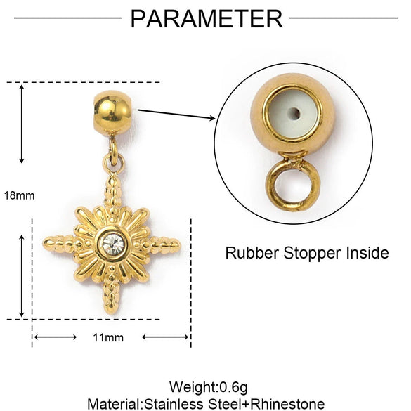 Titanium Steel Jewelry Dripping Oil Love Flower Pendant With Cherry Pattern