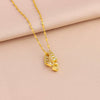 Titanium Steel Jewelry For Women With Zircon Gemstone Pendant Electroplated O Word Chain Simple Design