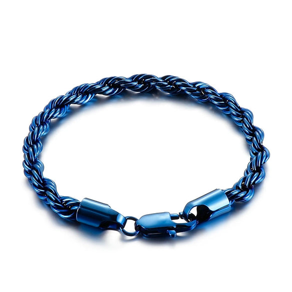 Titanium Steel Jewelry 18K Gold Twocolor Twist Chain Unisex Stainless Steel Bracelet Bracelet  Sales