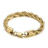 Titanium Steel Jewelry 18K Gold Twocolor Twist Chain Unisex Stainless Steel Bracelet Bracelet  Sales