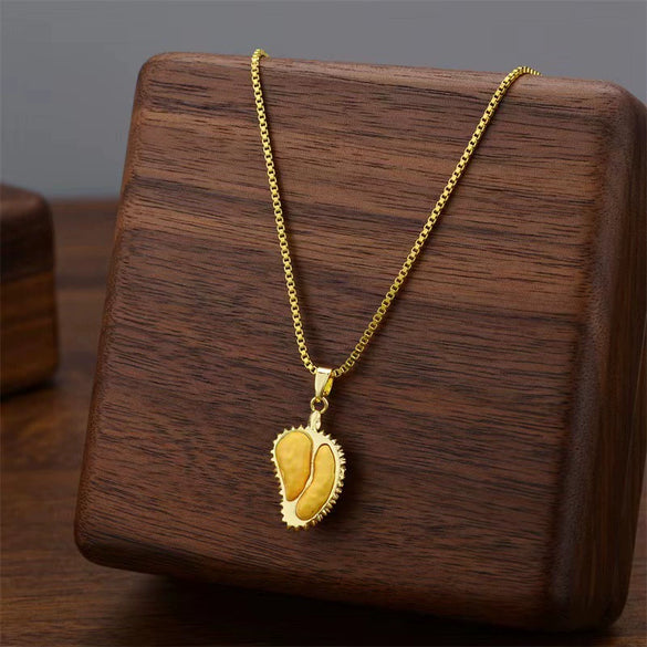 Titanium Steel Jewelry Pendant Bracelet Necklace Ear Clip Accessories With Four Leaf Clover Butterfly Geometric Pattern Electroplated For Women