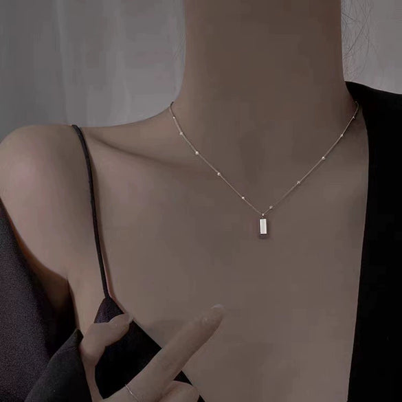 Titanium Steel Jewelry Pendant Bracelet Necklace Ear Clip Accessories With Four Leaf Clover Butterfly Geometric Pattern Electroplated For Women