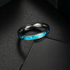 Titanium Steel Jewelry Rings Bracelets Blue Imitation Opal Dripping Oil Style Unisex