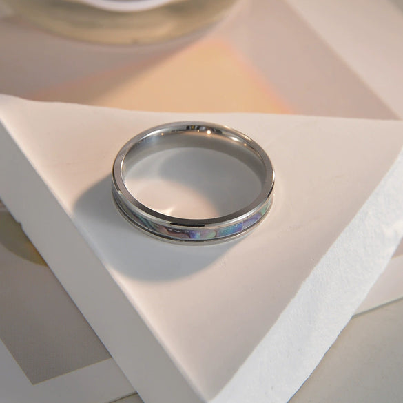 Titanium Steel Jewelry Seiko Natural Style Couple Ring Bracelet