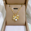 Titanium Steel Jewelry Set With Bow And Geometric Design Light Luxury Electroplated