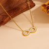Titanium Steel Jewelry Set With Diamonds Geometric Style Bamboo Chain For Women
