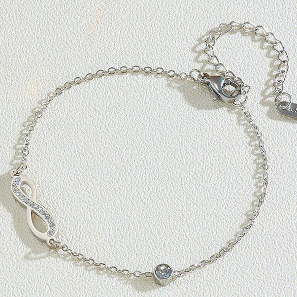 Titanium Steel Jewelry Set With Diamonds Geometric Style Bamboo Chain For Women
